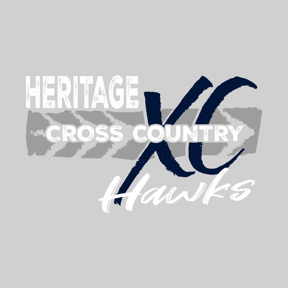 Heritage Hawks - Cross Country - Brush Stroke Arrow with XC