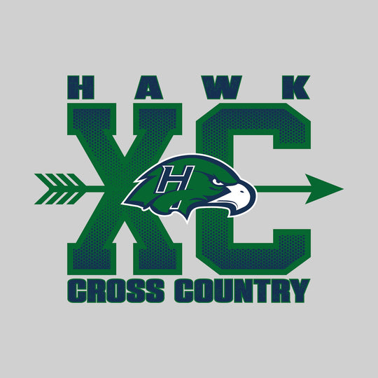 Heritage Hawks - Cross Country - XC with Arrow and Mascot