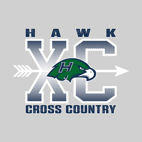 Heritage Hawks - Cross Country - XC with Arrow and Mascot