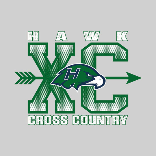 Heritage Hawks - Cross Country - XC with Arrow and Mascot