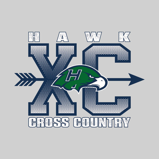Heritage Hawks - Cross Country - XC with Arrow and Mascot