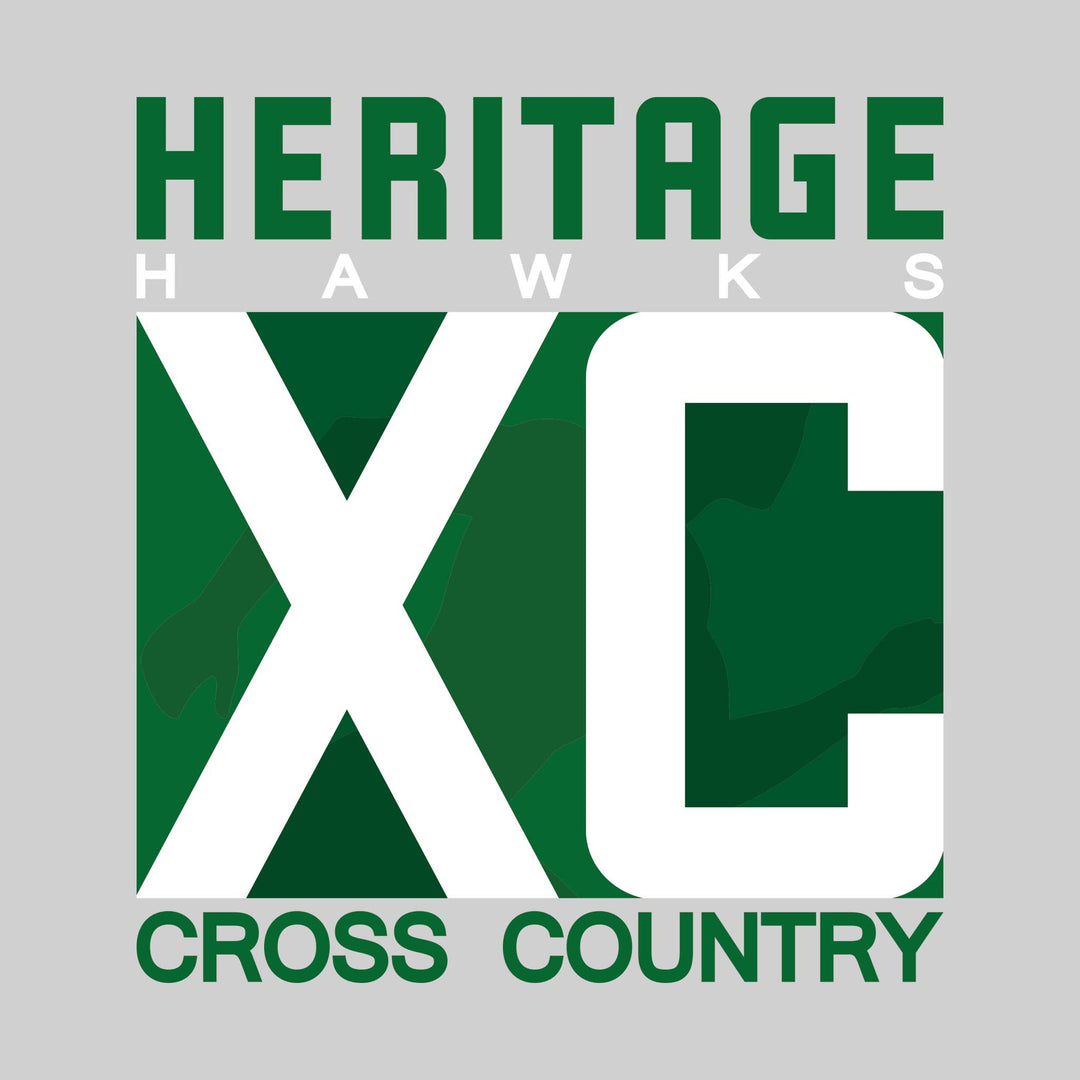Heritage Hawks - Cross Country - XC with Runner Silhouette