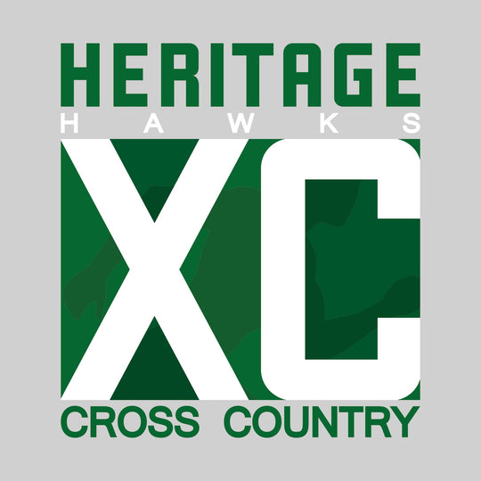 Heritage Hawks - Cross Country - XC with Runner Silhouette