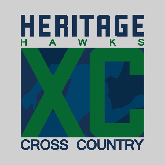Heritage Hawks - Cross Country - XC with Runner Silhouette