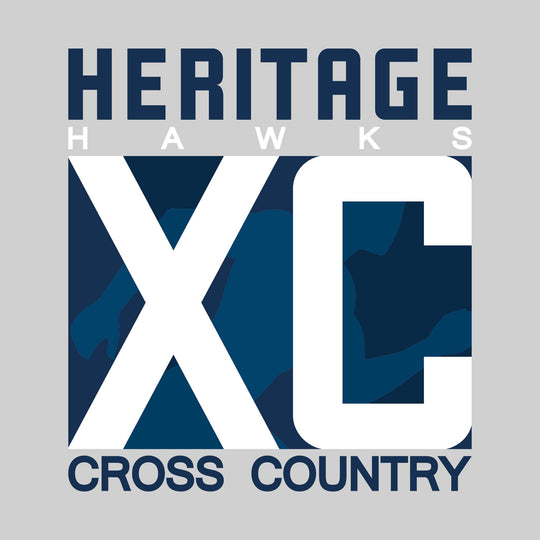 Heritage Hawks - Cross Country - XC with Runner Silhouette