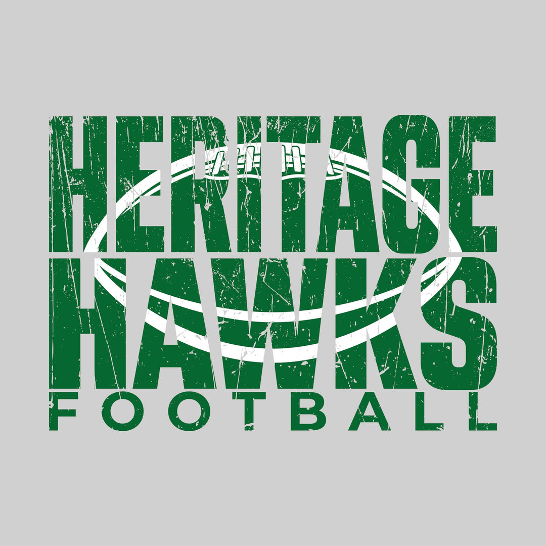 Heritage Hawks - Football - Heritage Hawks Football with Football Shape Inset