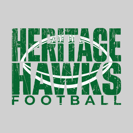 Heritage Hawks - Football - Heritage Hawks Football with Football Shape Inset