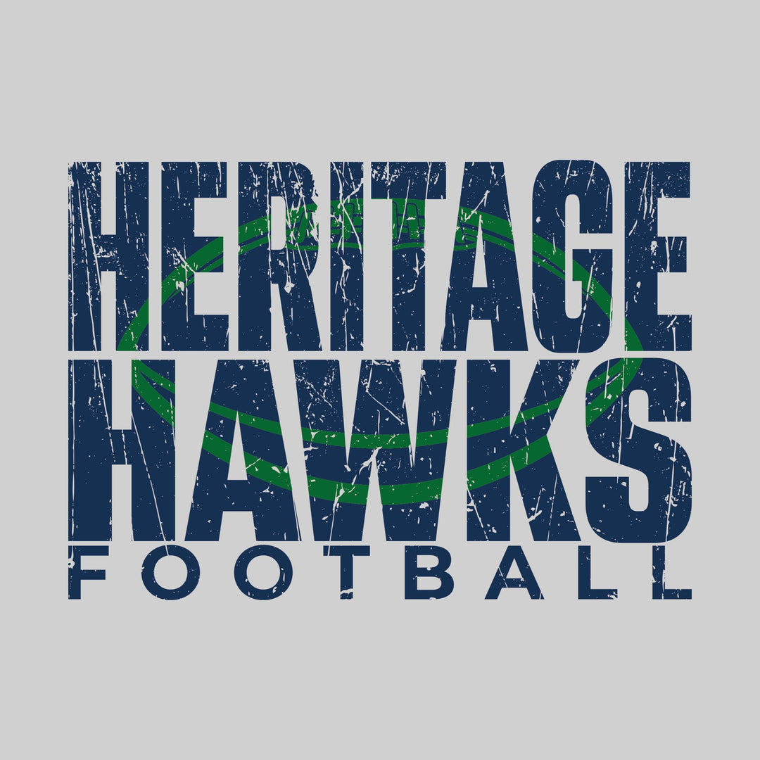 Heritage Hawks - Football - Heritage Hawks Football with Football Shape Inset