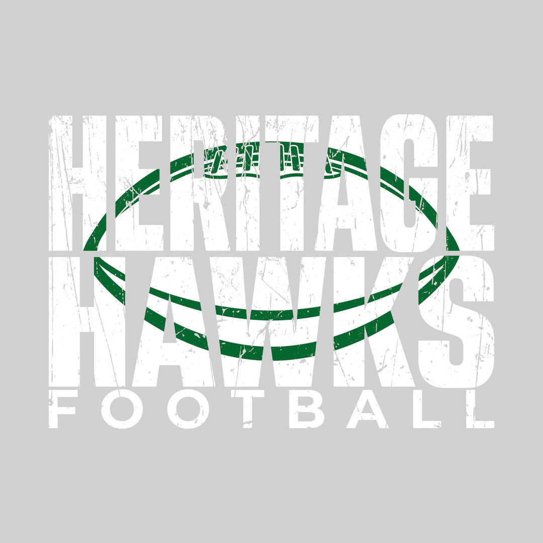 Heritage Hawks - Football - Heritage Hawks Football with Football Shape Inset