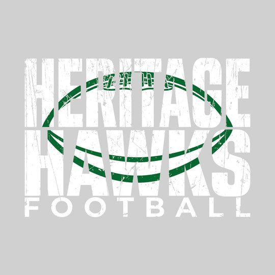 Heritage Hawks - Football - Heritage Hawks Football with Football Shape Inset