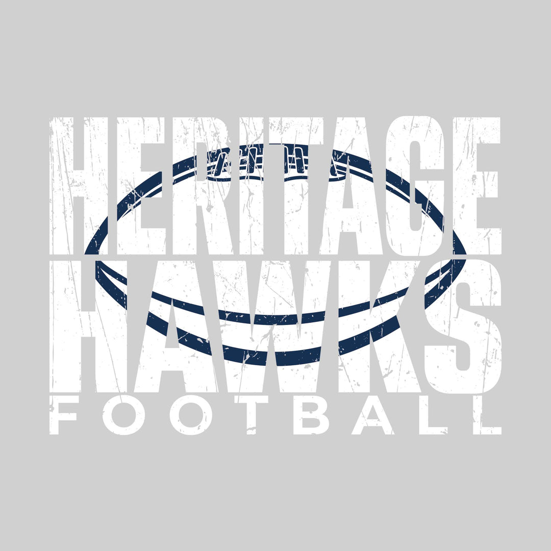 Heritage Hawks - Football - Heritage Hawks Football with Football Shape Inset