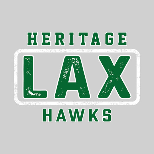 Heritage Hawks - Lacrosse - Heritage Framed LAX with Mascot Name - Distressed
