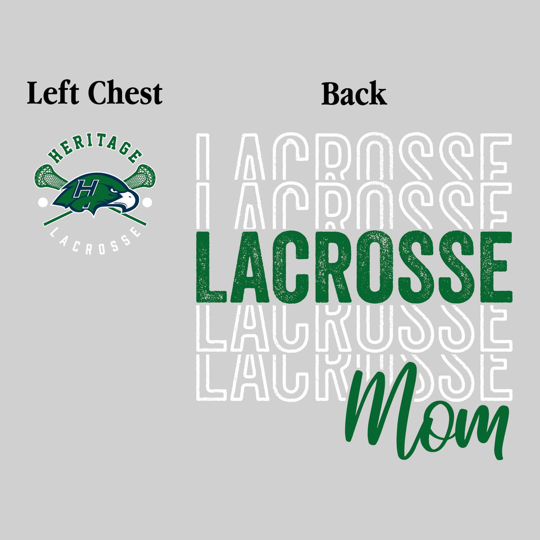 Heritage Hawks - Lacrosse - Lacrosse Mom - Lacrosse Repeated with Left Chest