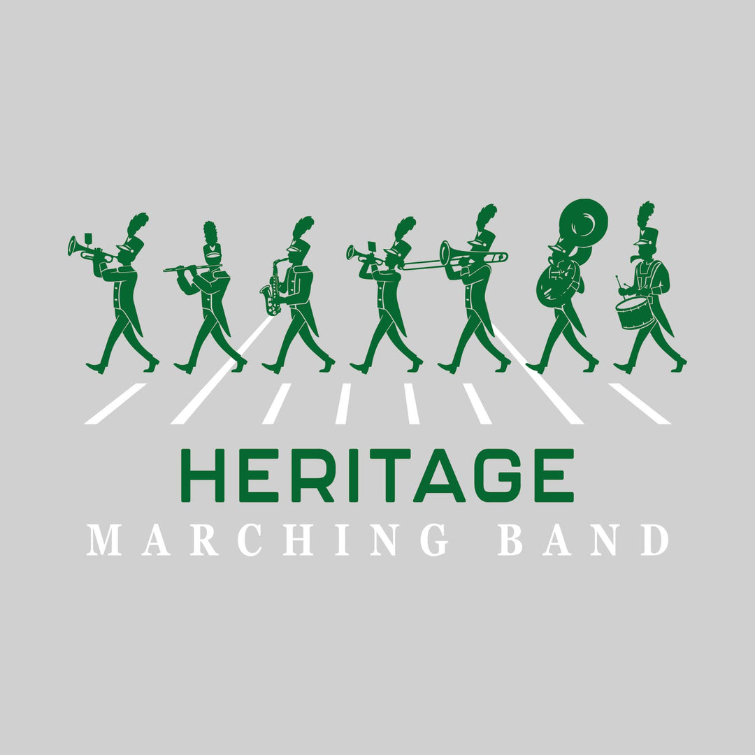 Heritage Hawks - Marching Band - Marching Band Silhouettes with Yard Lines