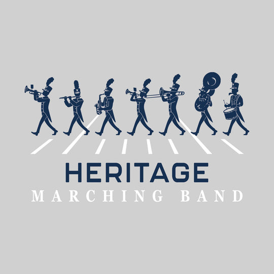 Heritage Hawks - Marching Band - Marching Band Silhouettes with Yard Lines