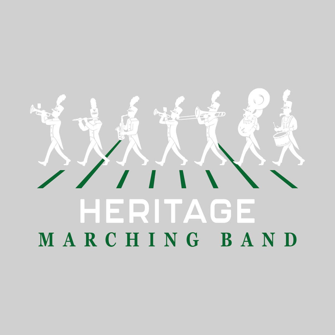 Heritage Hawks - Marching Band - Marching Band Silhouettes with Yard Lines