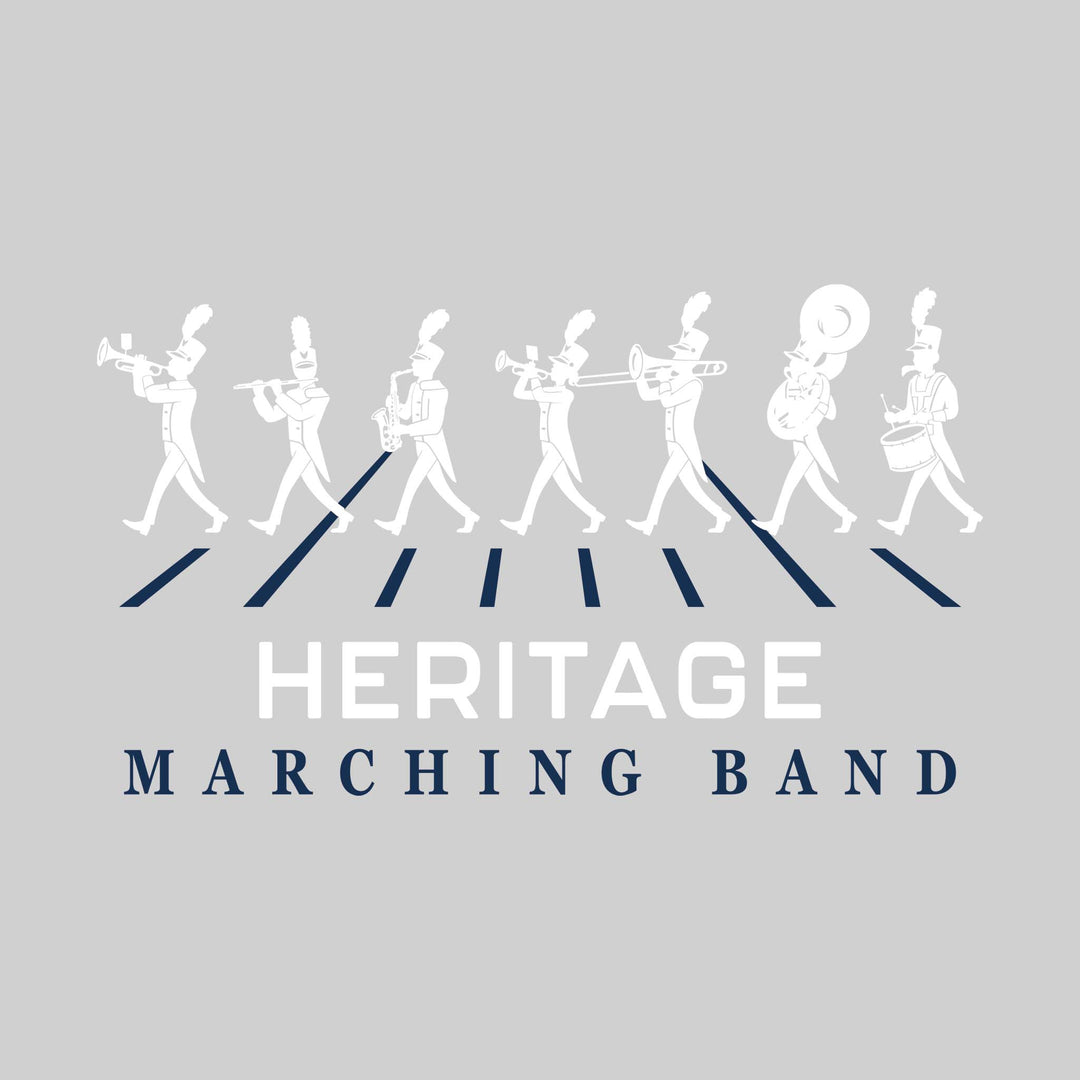 Heritage Hawks - Marching Band - Marching Band Silhouettes with Yard Lines