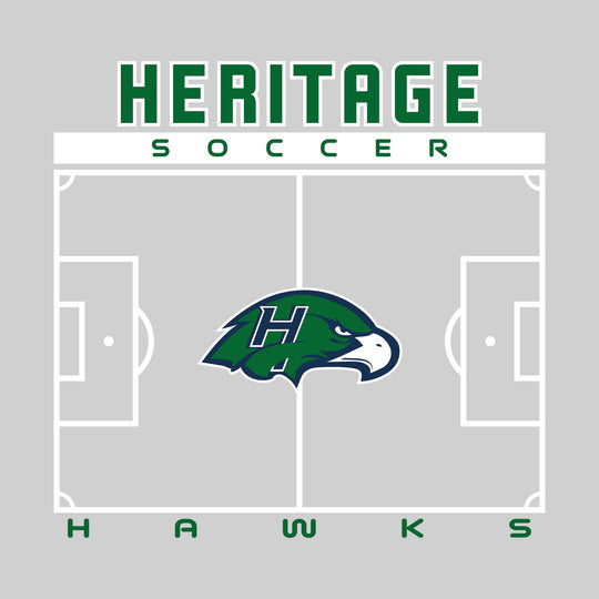 Heritage Hawks - Soccer - Pitch Lines with School Name &amp; Mascot