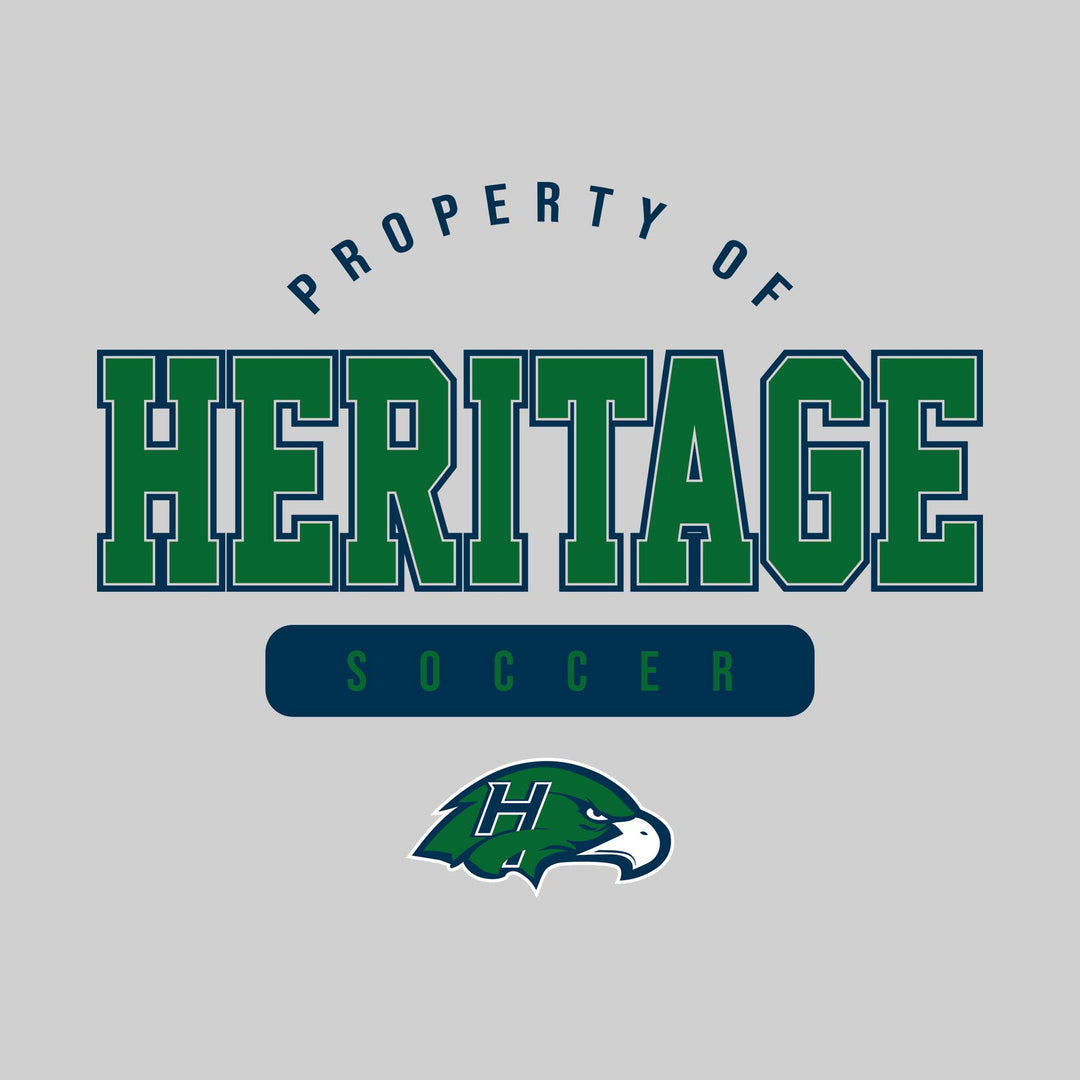 Heritage Hawks - Soccer - Property of Heritage Soccer - White &amp; Navy