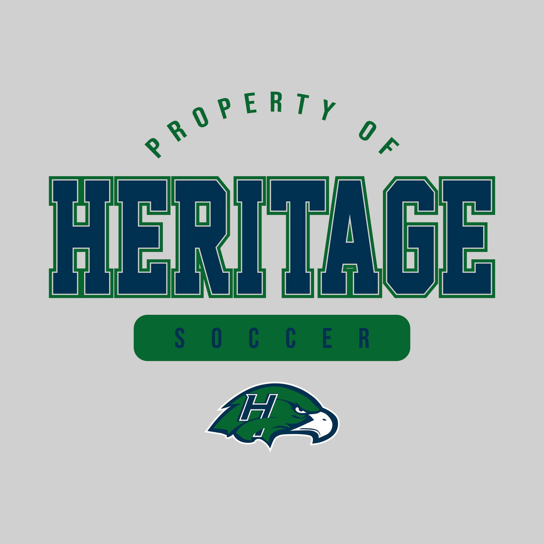 Heritage Hawks - Soccer - Property of Heritage Soccer - White &amp; Navy