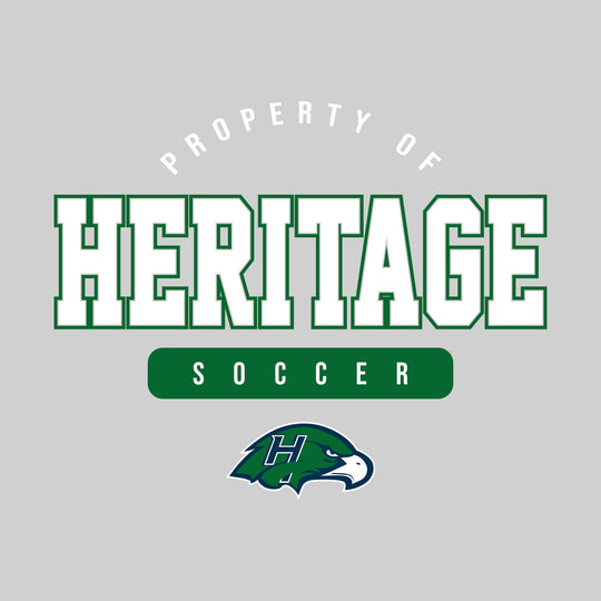Heritage Hawks - Soccer - Property of Heritage Soccer - White &amp; Navy