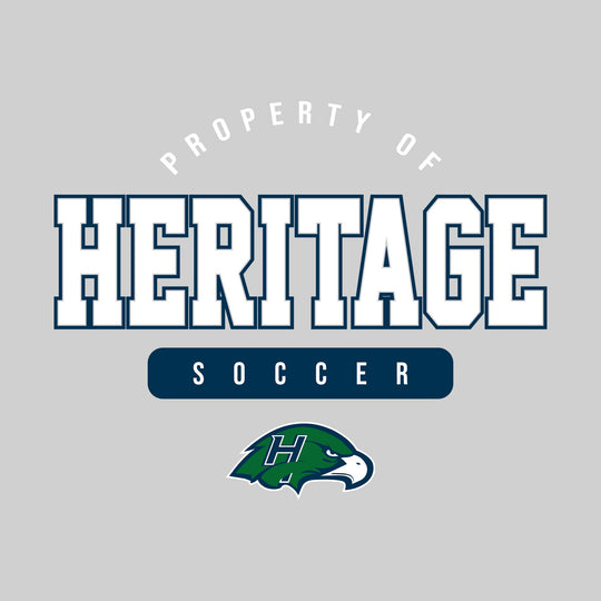 Heritage Hawks - Soccer - Property of Heritage Soccer - White &amp; Navy