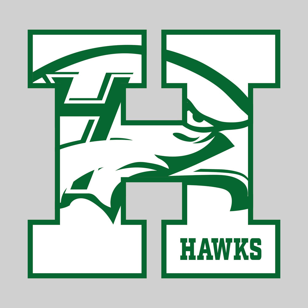 Heritage Hawks - Spirit Wear - H with Inset Mascot and Mascot Name