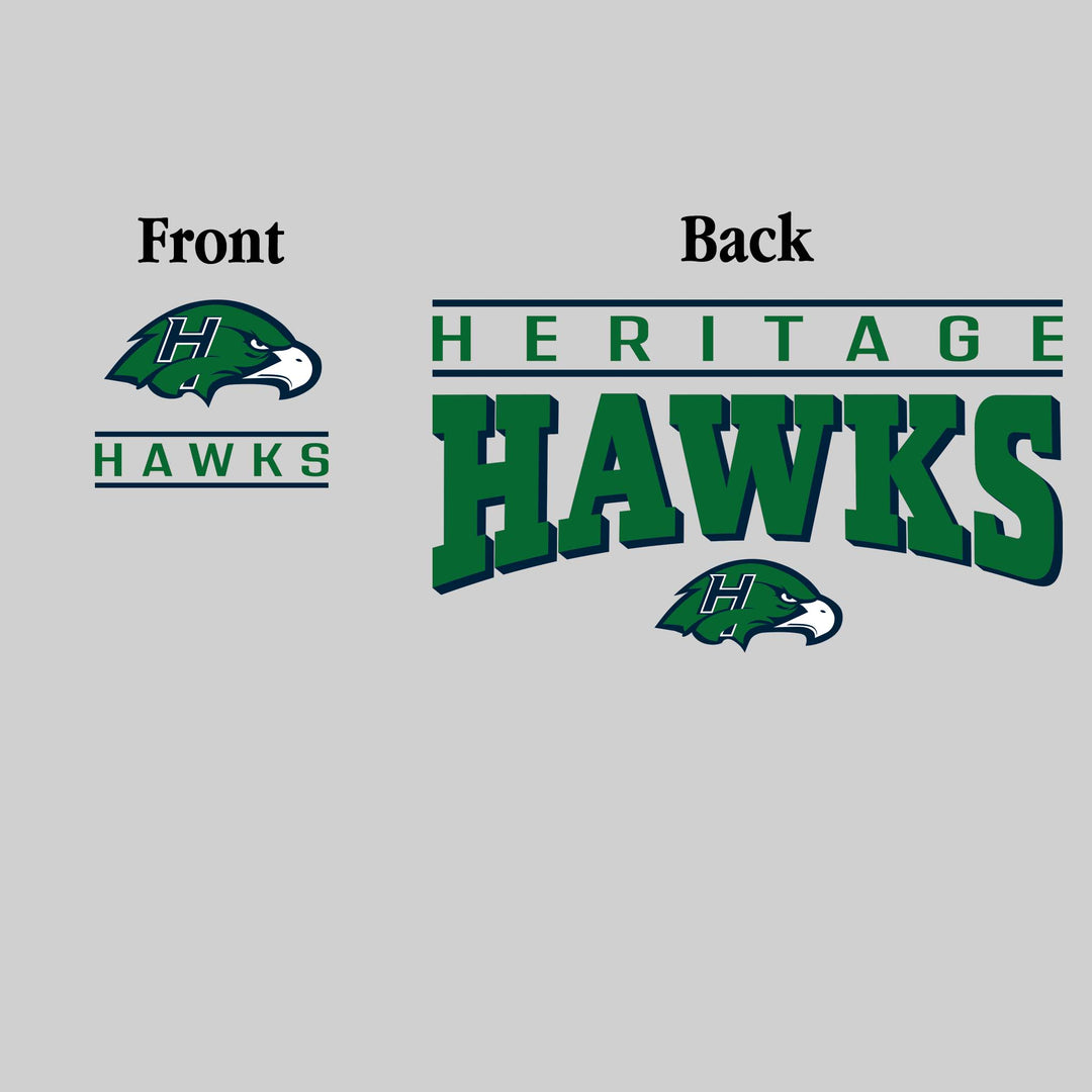 Heritage Hawks - Spirit Wear - Mascot Over Bracketed Name