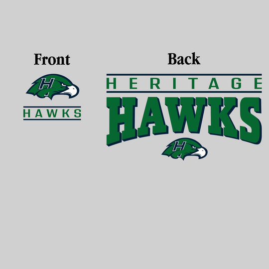 Heritage Hawks - Spirit Wear - Mascot Over Bracketed Name