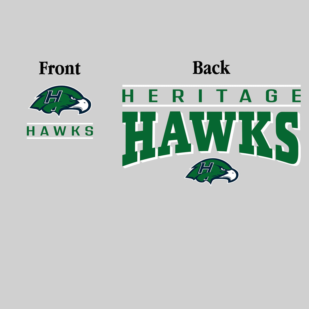 Heritage Hawks - Spirit Wear - Mascot Over Bracketed Name