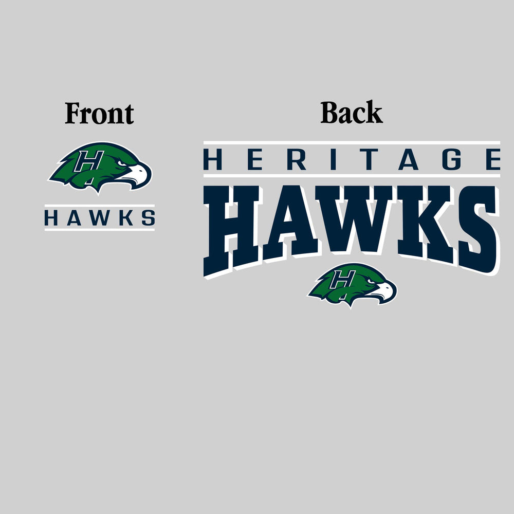 Heritage Hawks - Spirit Wear - Mascot Over Bracketed Name