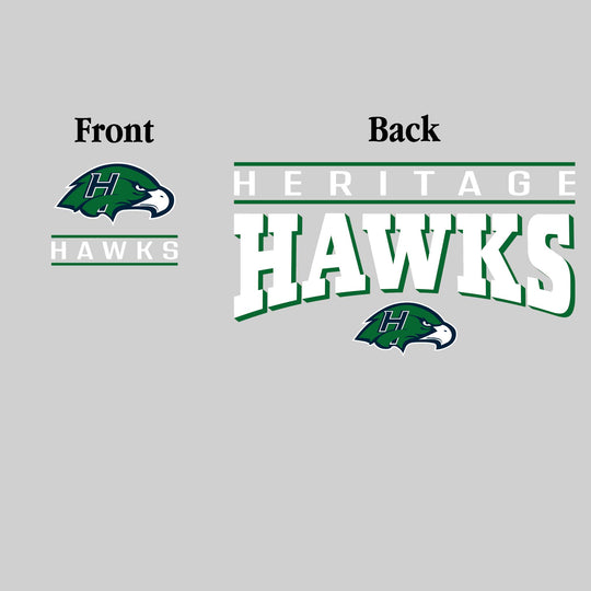 Heritage Hawks - Spirit Wear - Mascot Over Bracketed Name