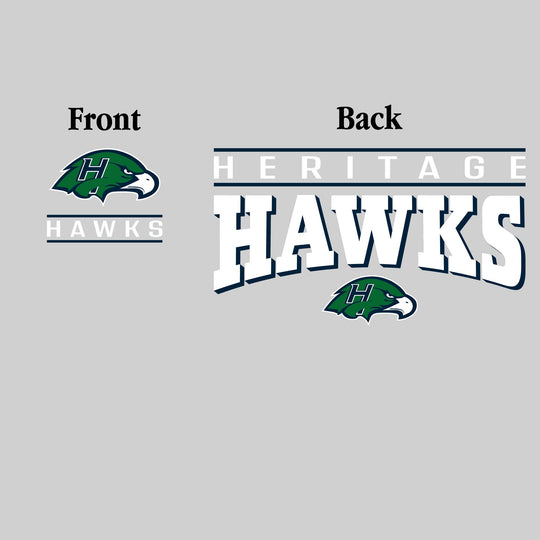 Heritage Hawks - Spirit Wear - Mascot Over Bracketed Name