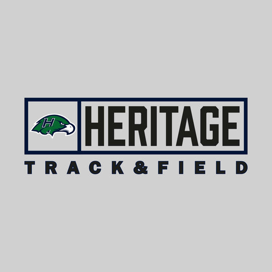 Heritage Hawks - Track & Field - Framed Mascot & School Name