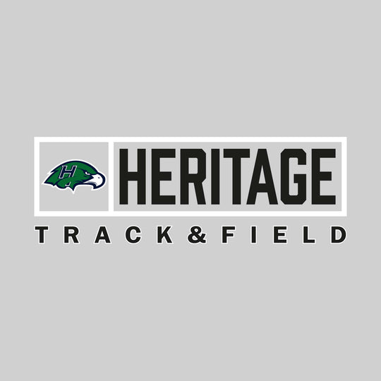 Heritage Hawks - Track & Field - Framed Mascot & School Name