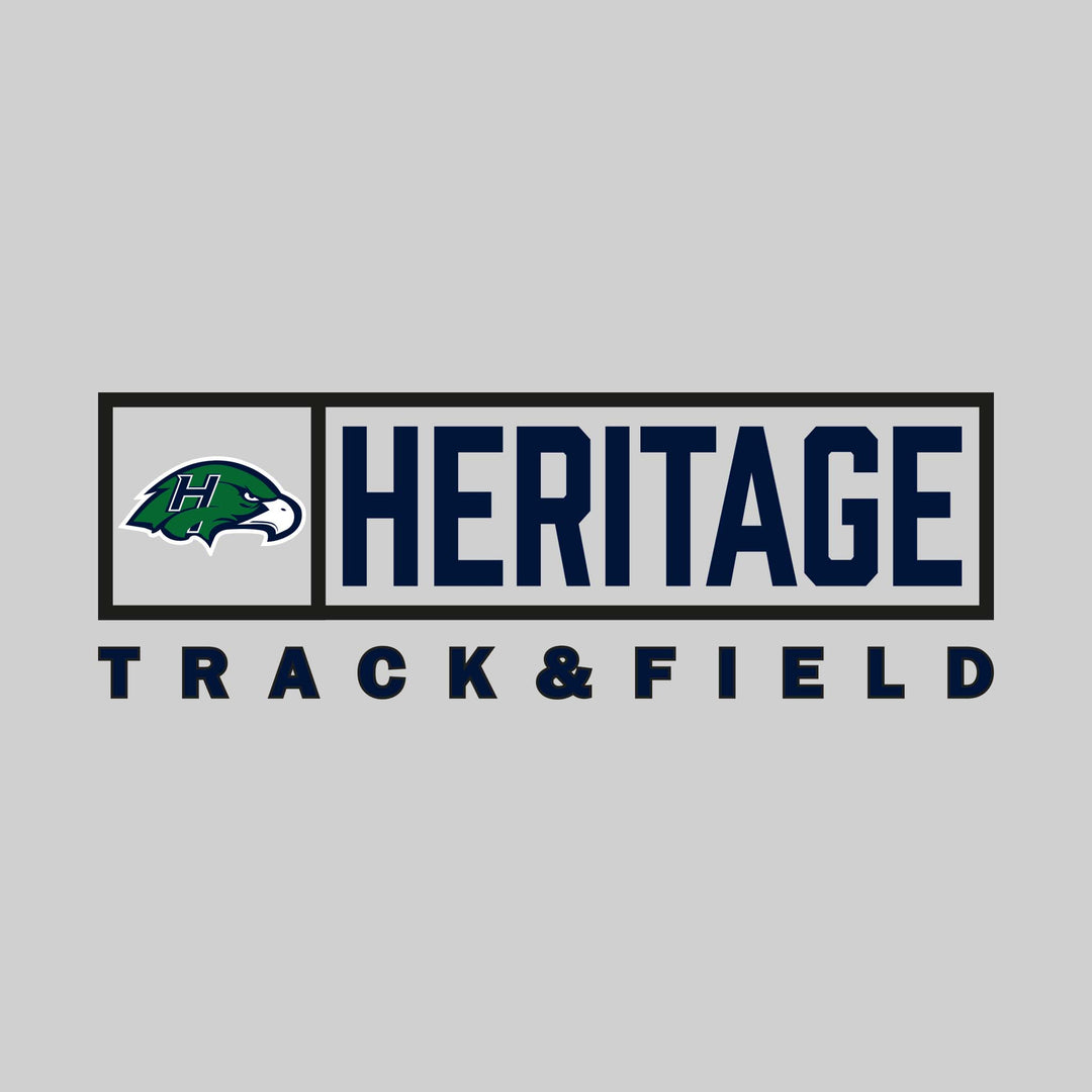 Heritage Hawks - Track & Field - Framed Mascot & School Name