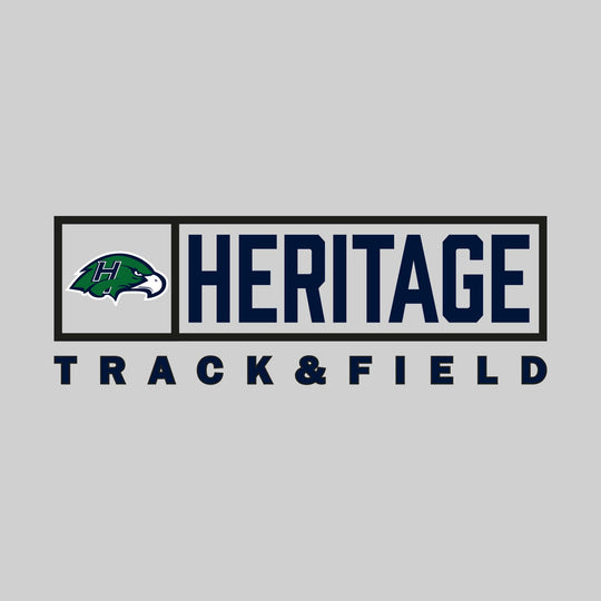 Heritage Hawks - Track & Field - Framed Mascot & School Name