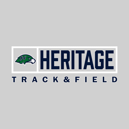Heritage Hawks - Track & Field - Framed Mascot & School Name