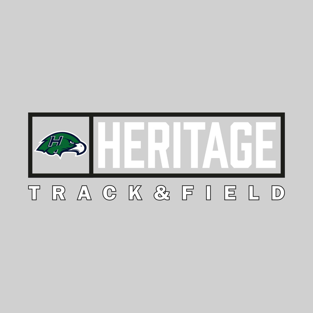 Heritage Hawks - Track & Field - Framed Mascot & School Name