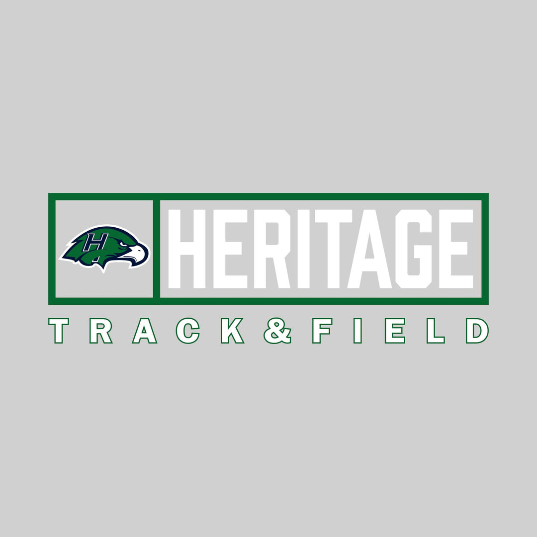 Heritage Hawks - Track & Field - Framed Mascot & School Name