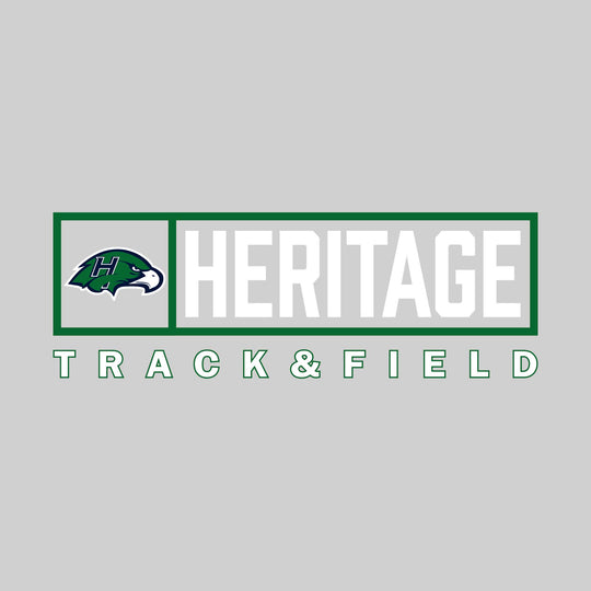 Heritage Hawks - Track & Field - Framed Mascot & School Name