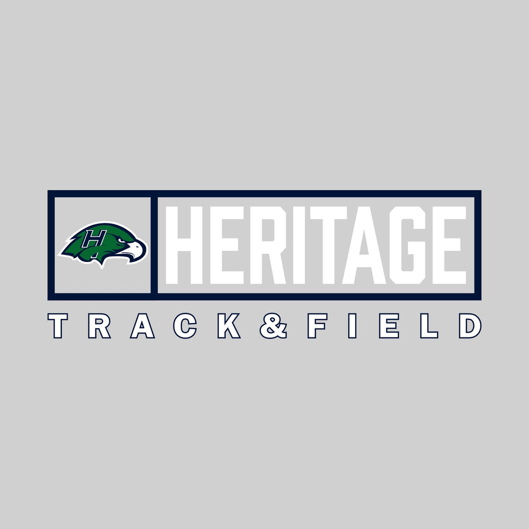 Heritage Hawks - Track & Field - Framed Mascot & School Name