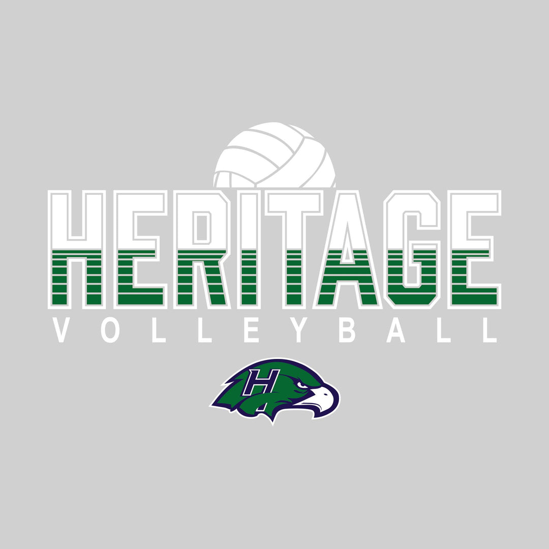 Heritage Hawks - Volleyball - Striped Heritage with Mascot