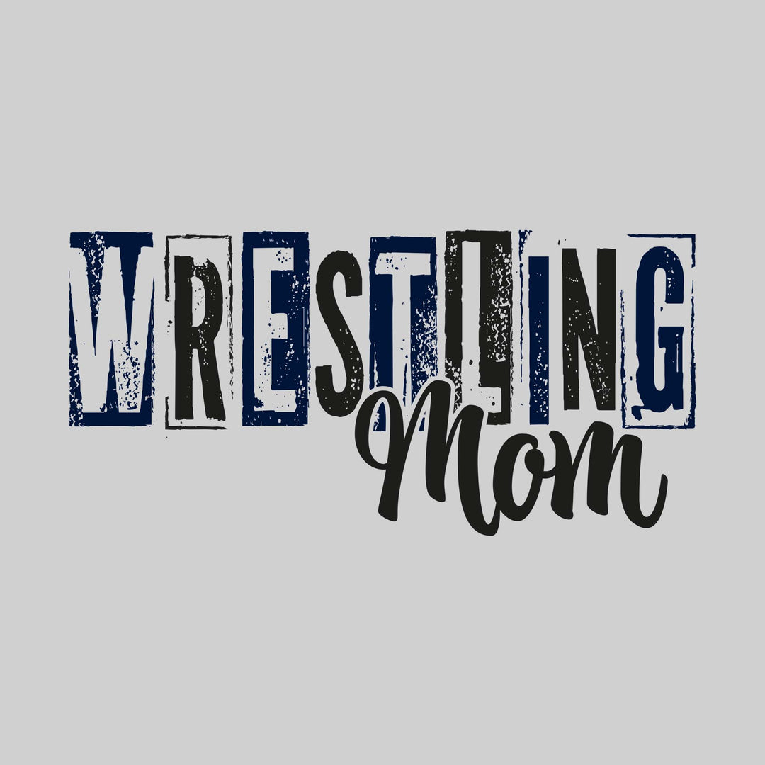 Wrestler Letters Heritage Hawks - Wrestling - Wrestling Mom - Eroded Stenciled Letters ...