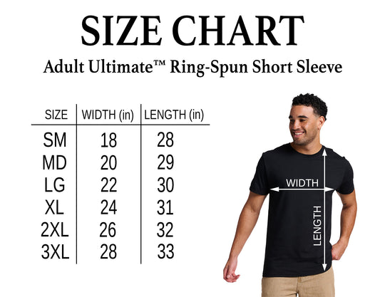 JERZEES - Adult - Ultimate™ Ring-⁠Spun Short Sleeve Tee - Mesothelioma Awareness - In This Family No One Fights Alone