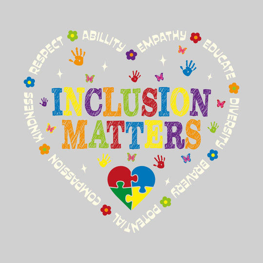 Inclusion Matters - Heart-Shaped Text