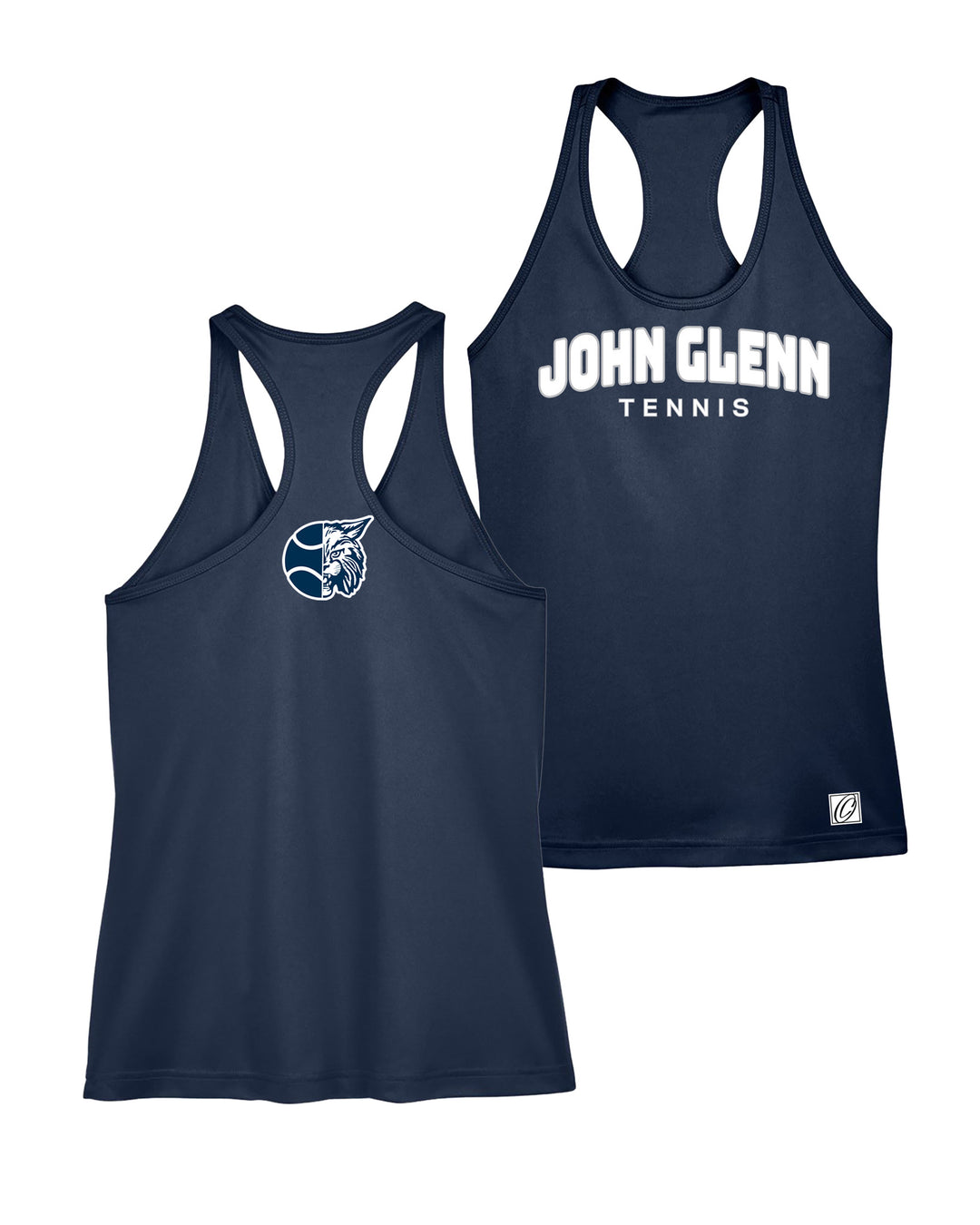 Ladies - John Glenn Bobcats Varity Girls Tennis - 2026 - Team 365 Zone Performance Racerback Tank