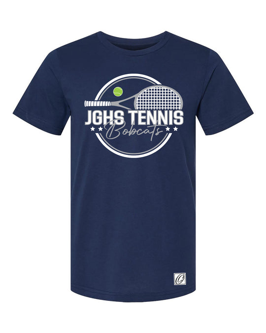 Adult - John Glenn Bobcats Varity Boys Tennis - 2026 - Bella Canvas Heather CVC Crewneck Short Sleeve Tee
