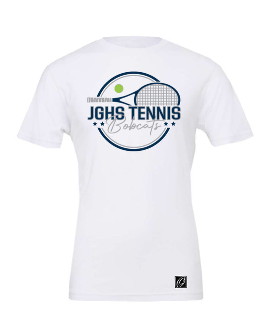 Adult - John Glenn Bobcats Varity Boys Tennis - 2026 - Bella Canvas Heather CVC Crewneck Short Sleeve Tee