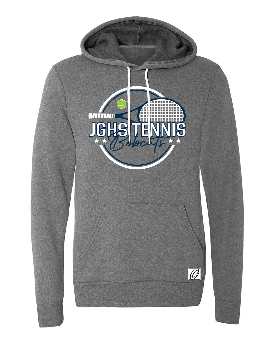 Adult - John Glenn Bobcats Varity Boys Tennis - 2026 - Bella Canvas Sponge Fleece Pullover Hoodie